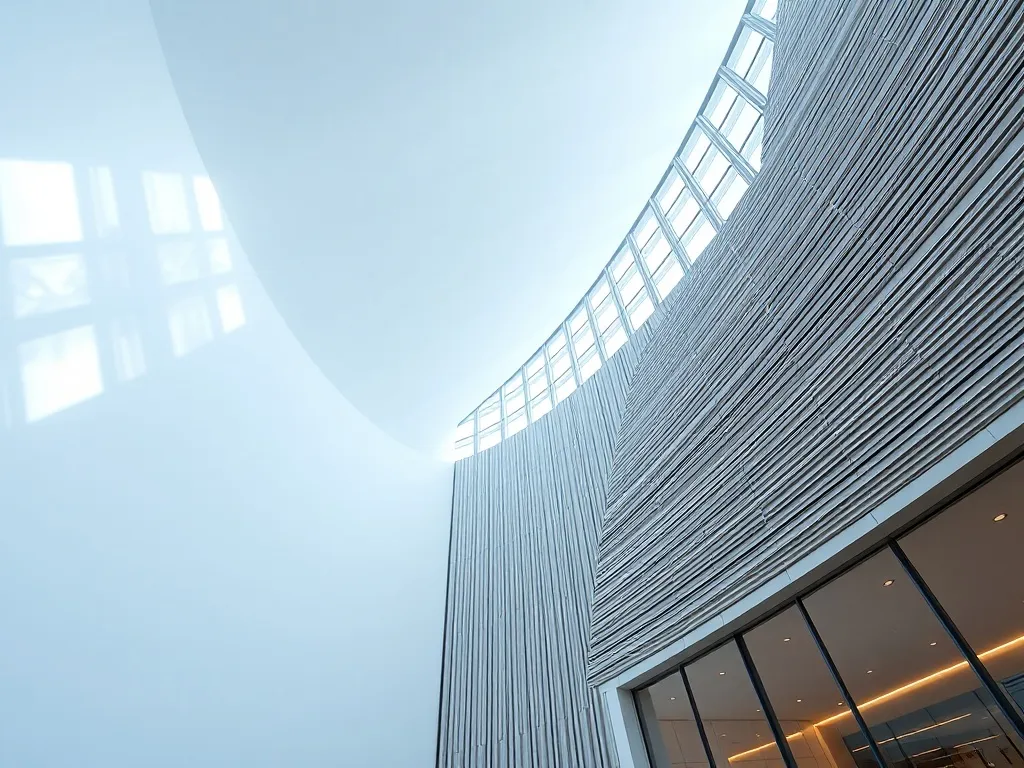 Abstract architectural lines and modern building interior wi